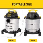 STANLEY SL18116 Wet/Dry Vacuum, 6 Gallon, 4 Horsepower, Stainless Steel Tank - Image 2