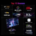 ASUS ROG Strix 27” 1440P USB-C HDR Gaming Monitor (XG27ACMS) – QHD (2560 x 1440) - Image 2
