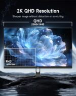 KTC 32 Inch 2K Computer Monitor, QHD 120Hz Monitor with IPS Panel, White - Image 2