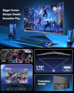 32 Inch Curved Gaming Monitor, QHD 1440P, 165Hz - Image 2