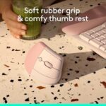 Logitech Lift Vertical Ergonomic Wireless Mouse - Rose - Image 2