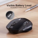 Uineer Wireless Mouse, 2.4GHz Rechargeable Computer Mouse, Battery Display - Image 2