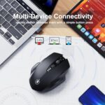 Uineer Bluetooth Mouse, Tri-Mode Wireless, Rechargeable, 3-Device Switch - Image 2