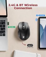 Redragon Wireless Mouse BT5.0/3.0 & 2.4G, 6 Buttons - Image 2