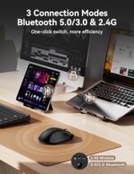 TECKNET Bluetooth Mouse for Laptop, Tri-Mode Wireless Mouse for MacBook - Image 2