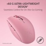 Razer Orochi V2 Wireless Gaming Mouse, PC & Mac, Portable, 60g, Quartz Pink - Image 2
