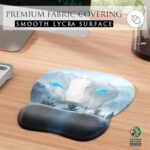 MROCO Ergonomic Mouse Pad with Gel Wrist Rest, 9.4 x 8.1 in, Cloud Forest - Image 2