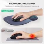 TECKNET Gel Ergonomic Mouse Pad with Wrist Rest, Non-Slip PU Base, Gradient - Image 2