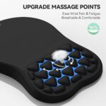 TECKNET Ergonomic Mouse Pad with Wrist Rest,Soft Comfortable Massage Design - Image 2