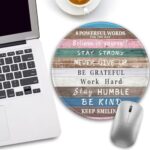 Inspirational Quote Work Mouse Pad, Positive Small Round Mousepad - Image 2