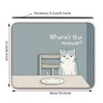 Non-Slip Mouse Pad Mousepad, Cat Pattern, 8x10 inch - Image 2