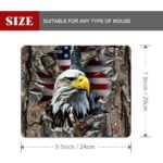 American Flag Eagle rip Oak camo Square Mouse pad, Texture, Waterproof - Image 2