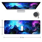 Gaming Mouse Pad, Large Non-Slip Rubber Base Mousepad, Keyboard Mouse Mat - Image 2