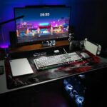 Extended Gaming Mouse Pad, Large Mouse Mat 3 mm Nature Rubber Base Mousepad with - Image 2