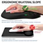 Ergonomic Raised Mouse Pad Wrist Support with Bilateral Slope Memory Foam - Image 2