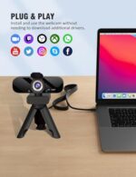 HD 1080P Webcam with Built-in Microphone and Rotatable Tripod - Image 2