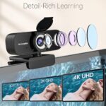 1080P HD Webcam with Noise-Canceling Mic, Auto Light Correction - Image 2