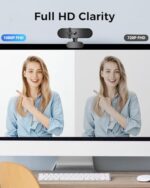 1080P Webcam Computer Camera with Microphone & Wide View - Auto Light Correction - Image 2