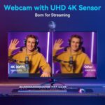 EMEET S600 4K Webcam for Streaming, Sony 1/2.55'' Sensor, PDAF Autofocus - Image 2