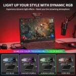 1080P Webcam with Microphone, Full HD Web Camera with RGB Light for Pc - Image 2