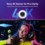 NexiGo N680E Pro 4K Webcam with Ring Light, PDAF Autofocus, 1080p 60FPS - Image 2