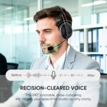 USB Headset with Noise-Canceling Microphone, USB-C/USB-A/3.5mm for PC Mac - Image 2