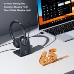 LEVN Wireless Headset, Wireless Headset with Mic for Work, AI Noise Cancelling - Image 2