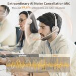Bluetooth Headset with Microphone,Wireless Headset V5.2 with AI Noise Canceling - Image 2