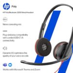 Poly Blackwire 3220 Wired Headset with Mic, Hi-Fi Stereo Sound - Image 2