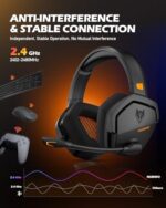 NUBWO Wireless Gaming Headset with Mic for Ps5 Ps4 PC, Zero Interference - Image 2