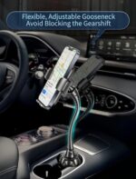 [Upgraded] Cup Holder Phone Holder for Car, Phone Mount Universal Adjustable - Image 2