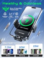 Wireless Car Charger, 15W Fast Charging Auto Clamping Phone Holders for Your Car - Image 2