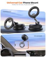 Magnetic Car Phone Holder for MagSafe, Reinforced Zinc Alloy Hinge - Image 2