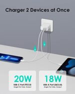 [4 Pack] USB C Charger Block Fast Charging Multiport Adpater [PD 20W USB-C & QC - Image 2