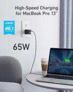 Anker Phone Charger, 65W 3-Port Fast Compact Foldable USB C Charger Block - Image 2
