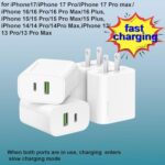 4 Pack USB C Charger Block,20W USB-C & USB-A Port Charger - Image 3