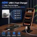 USB C Wall Fast Charger Block, 40W 4-Port Type C Charger Fast Charging Blocks PD - Image 2