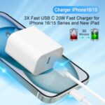 iPhone 17 16 15 Charger, USB C Charger, 4Pack Fast Wall Charging with Cable - Image 2