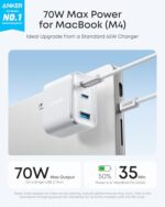 Anker Nano 70W Max 3-Port Fast Charger USB C, Type C Charger Fast Charging - Image 2