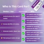 Speederlash 128GB Micro SD Card with Adapter, A1, U3, Read Speed Up to 95MB/s - Image 2