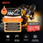 SIX M200 128GB Micro SD Card Read Up to 190MB/s for 4K UHD Continuous Recording - Image 2