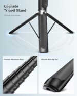 71” Phone Tripod & Selfie Stick, Portable All in One Extendable Cell Phone - Image 2