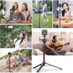 ULANZI MT-44 Auto Open Phone Tripod, 59" Extendable Selfie Stick Vlog Stand - Image 2