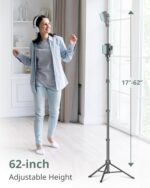 SENSYNE 62" Phone Tripod for iPhone, Extendable Selfie Stick Tripod Stand with - Image 2