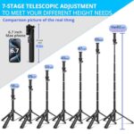 BZE 62 inches Extendable Selfie Stick Tripod with Wireless Remote & Phone Holder - Image 2