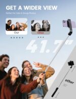 ANXRE Extendable Selfie Stick with Wireless Detachable Remote - Image 2