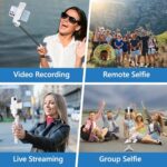 Selfie Stick Tripod, 40 in Retractable Tripod for iPhone with Wireless Remote - Image 2