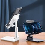 Meetuo 2 Pcs Cell Phone Stand for Desk, Adjustable & Foldable Phone Holder - Image 2