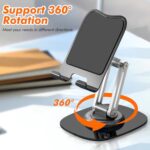 Metal Phone Stand, Adjustable Foldable Cell Phone Stand Holder for Desk - Image 2