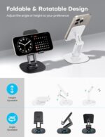 OMOTON Cell Phone Stand for Desk, 2 Pack Adjustable Foldable Phone Holder - Image 2